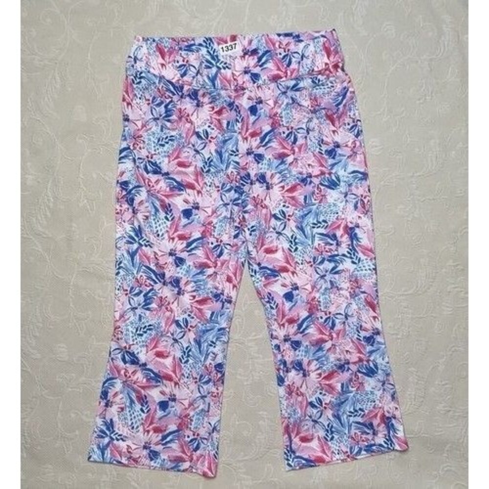 NWOT Stella Parker Golf Collection‎ Tummy Control Capri Pants Women Size L Pink